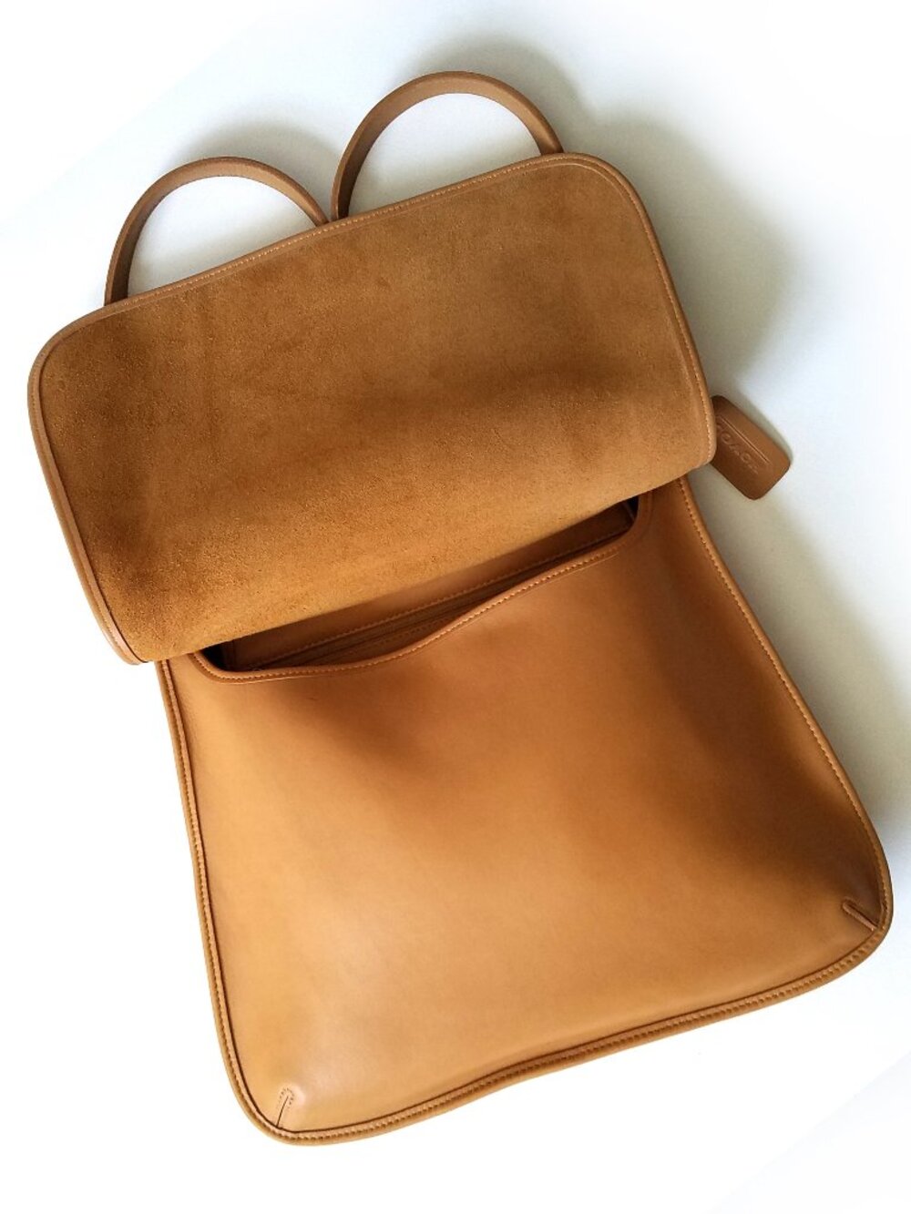 Vintage Coach Small Hippie Flap Saddle Cross Body Bag Camel #9134 - Picture 3 of 6